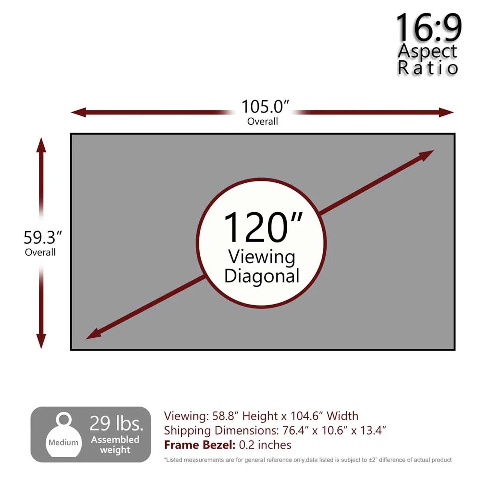 Elite Aeon Fresnel Series Ambient Light Rejecting, 16:9, Home Theater Fixed Frame Projector Screen, Ultra and Short Throw Projectors