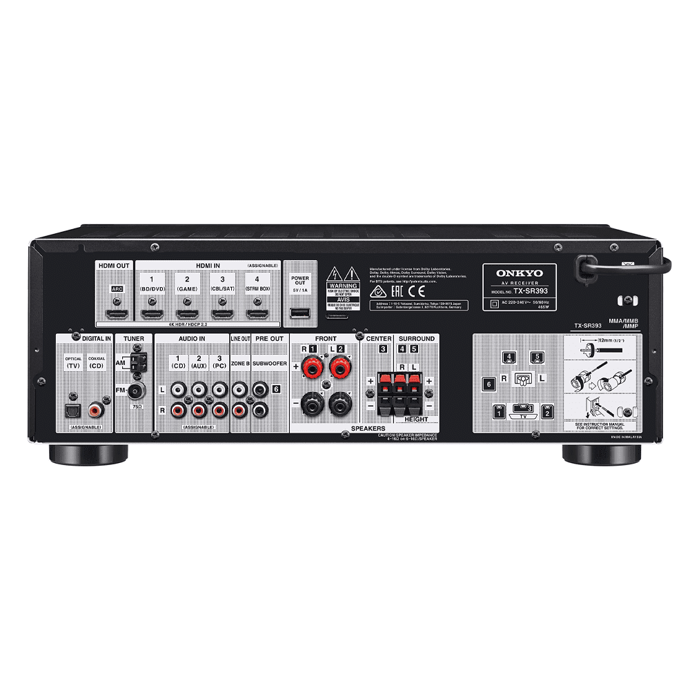 Onkyo AV Receiver TX-SR393 5.2 Channel