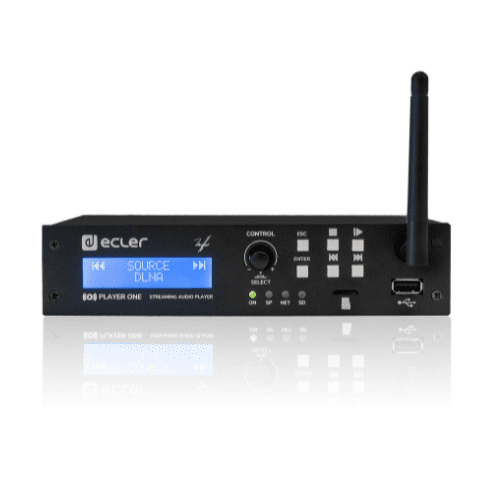 ECLER PLAYER ONE LCD display microSD DLNA Airplay Streaming