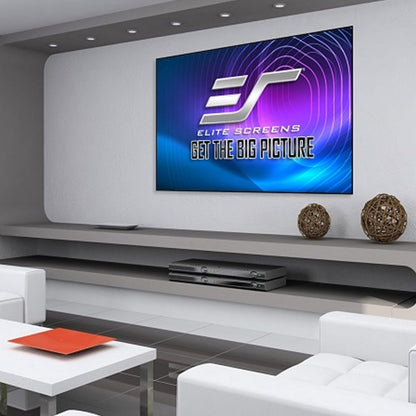 Elite Aeon Fresnel Series Ambient Light Rejecting, 16:9, Home Theater Fixed Frame Projector Screen, Ultra and Short Throw Projectors