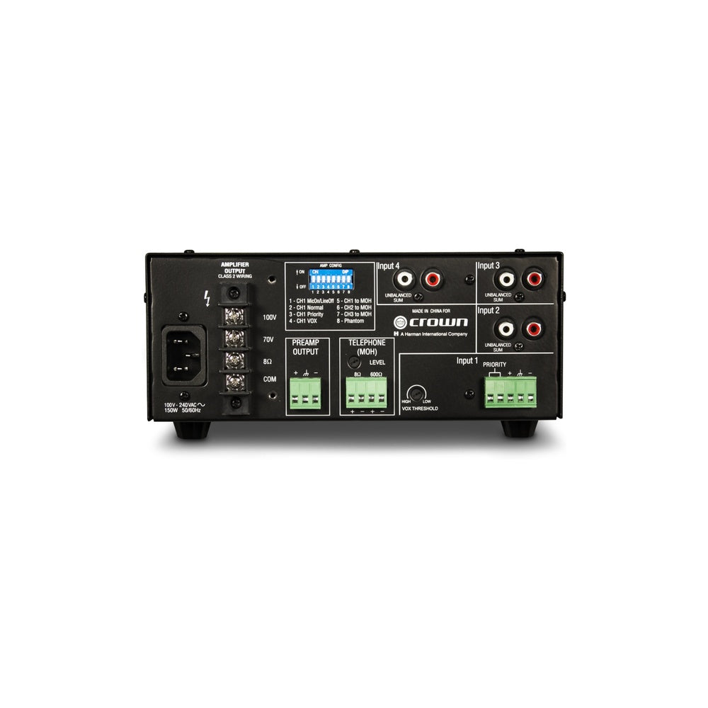 Crown 160MA 4-Input 60W Commercial Mixer-Amplifier