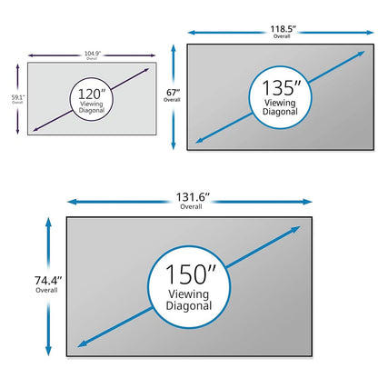 Elite Aeon CineGrey 5D Series ALR Fixed Frame Projector Screen – 16:9 Aspect Ratio, 4K/8K, Ultra HD, 3D, Home Theater, Standard Throw Projectors
