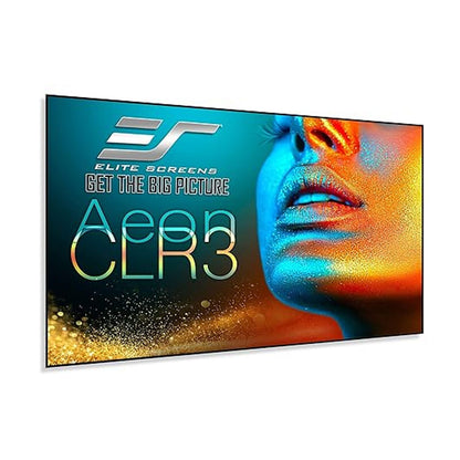 Elite Aeon CLR 3 Series ALR Screen,16:9, 3D, 8K Home Theater Fixed Frame Projector Screen, CineGrey, Ultra and Short Throw Projectors
