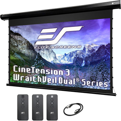 Elite Screen CineTension 2 Series WraithVeil Dual, 16:9, Electric Motorized , Standard, Short, and Ultra-Short Throw