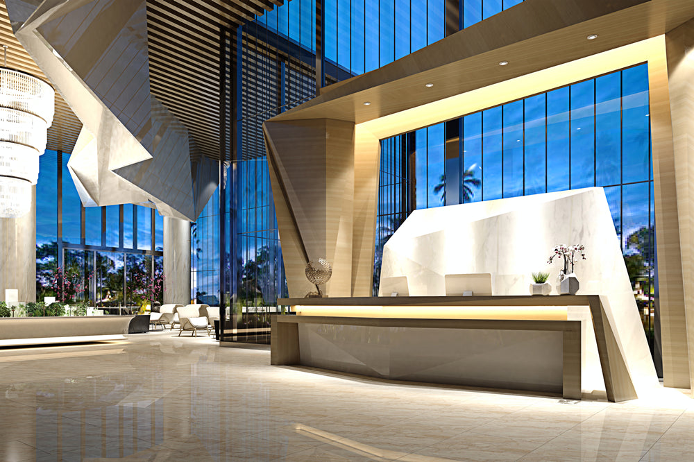 HDL smart hotel automation system installed in a UAE hotel guest room