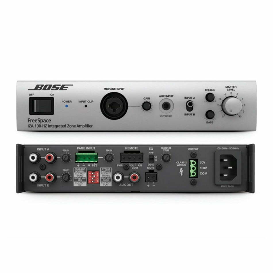Bose IZA 190-HZ 2 channel Zone Amplifier 90W, 70V, 100V