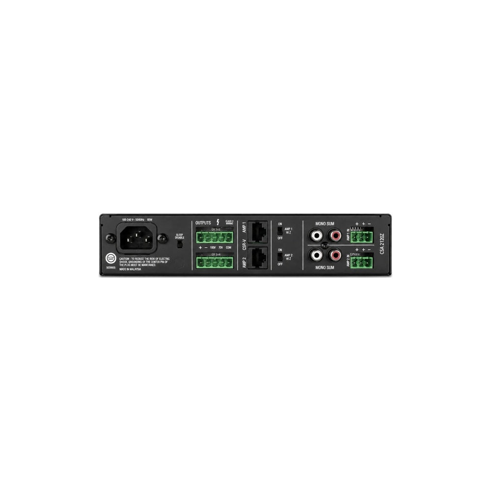 مكبر صوت JBL NCSA2120Z-U-UK ثنائي القنوات 120 واط بتقنية DriveCore، بدون مروحة، 4 أوم/8 أوم/70 فولت/100 فولت، 1U نصف رف