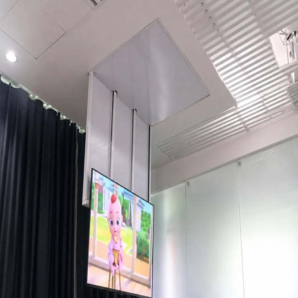 Cinecomfort TVL4260-D/TVL65-85-D Motorized Ceiling TV Lift with Rotation and Descent
