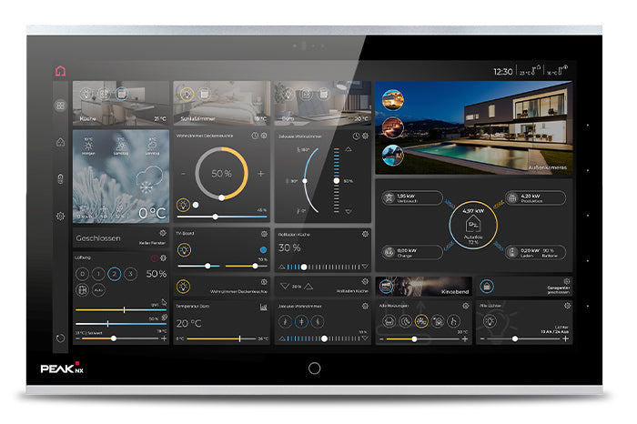 KNX touch panel visualisation screen