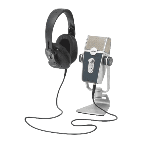 AKG Podcaster Essentials Lyra USB Microphone And AKG K371 Headphones_1