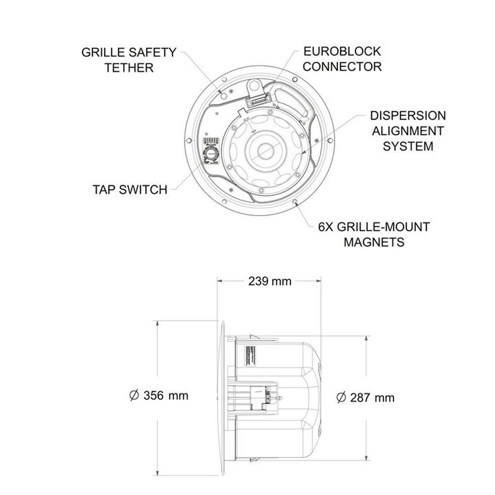 Bose DM6C in-ceiling loudspeaker Pair 125W, 8ohms