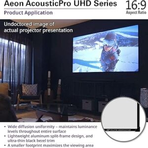Elite Acoustic Perforated Screen, 16:9, 8K Home Theater Fixed Frame, Standard Throw - Image 2