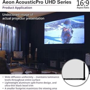 Elite Screen Aeon AcousticPro UHD Series, 16:9, 4K Ultra HD and Active 3D, Home Theater Fixed Frame Projector Screen, Ultra, Short Throw Projectors - Image 2